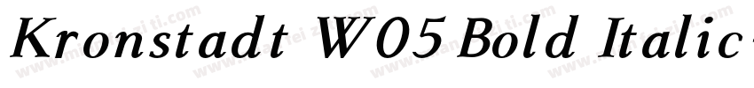 Kronstadt W05 Bold Italic字体转换